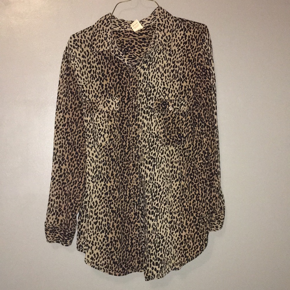 Cheetah button up